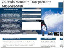 Tablet Screenshot of coloradomountaintransportation.com